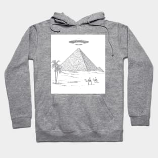 UFO Over Egyptian Pyramids Aliens and Spacecore Hoodie